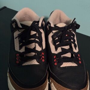 Jordan Red and Black Sneakers size 4.5 boys /womans size 6